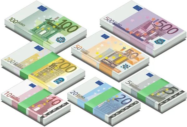 Euro isométrique — Image vectorielle