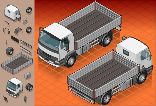 Izometrické truck — Stockový vektor
