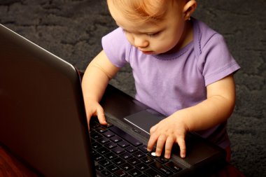 Child Laptop Keyboard clipart