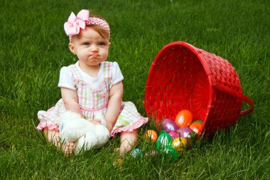 Easter Baby Spill Pout clipart