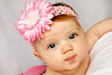 Baby With Flower clipart