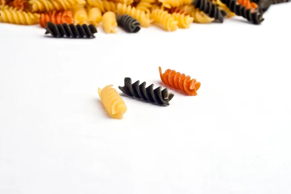 stock image Multicolored Curly Pasta 3 colors