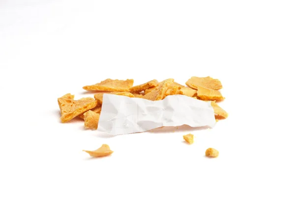 Fortune Cookie Smashed Slip Crinkled — Stock Photo, Image