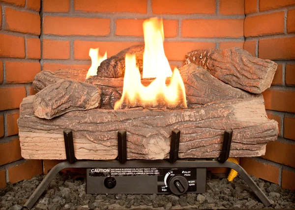Fireplace Gas — Stock Photo, Image