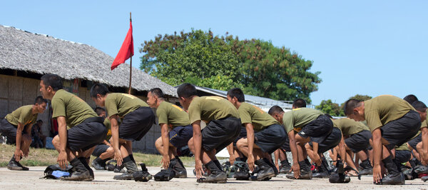 Asian army recruits