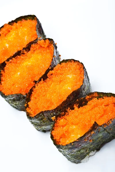 Japonské sushi s rybí jikry — Stock fotografie