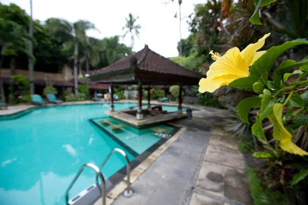 Beautiful outdoor swimming pool — Stock Photo, Image