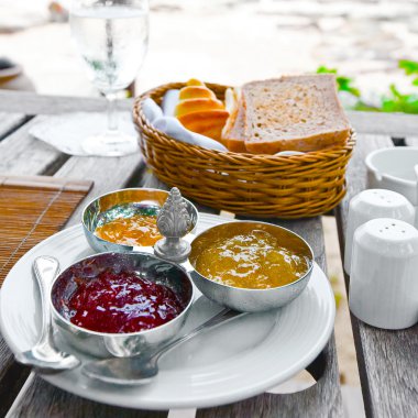 Breakfast on the terrace clipart