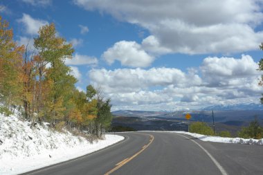Highway 65 over the Grand Mesa clipart