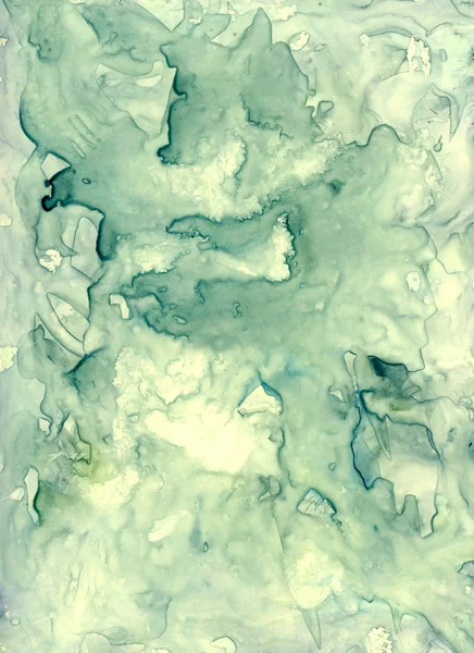 Stock image Green Wet Watercolor Background