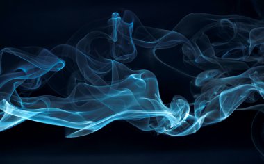 Abstract smoke isolated on black clipart