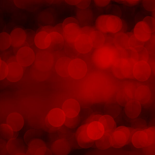 Red abstract background - xmas lights
