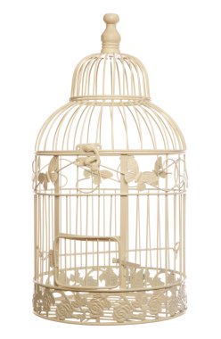 Vintage shabby chic bird cage clipart