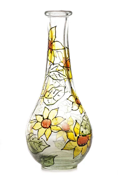Vaso de vidro pintado — Fotografia de Stock