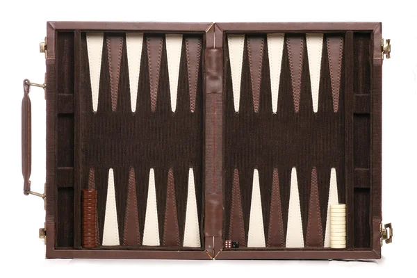 Podróży backgammona gra — Zdjęcie stockowe
