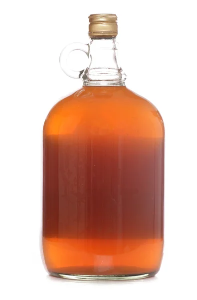 Flasche bewölkten Apfelwein — Stockfoto