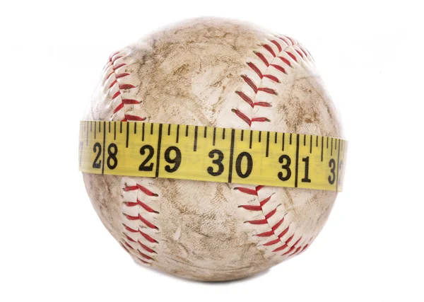 Softball com fita métrica — Fotografia de Stock