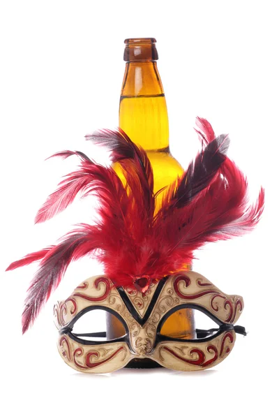 Cider e máscara de mascarada — Fotografia de Stock