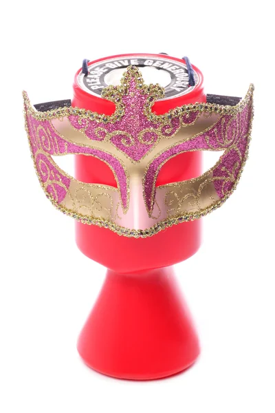 Liefde donatie en maskerade masker — Stockfoto