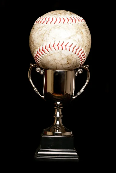 Trophy and softball — Stock Photo, Image