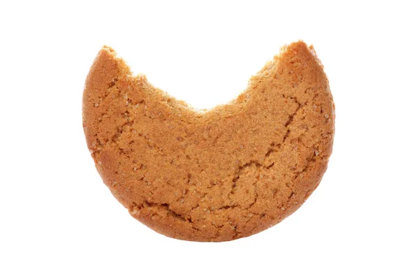 Half eaten Ginger nut biscuit — Stock Photo, Image