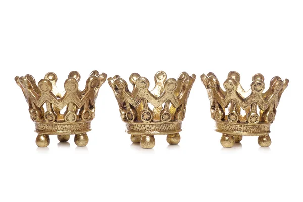 Three king crowns christmas decoration — Stock Photo, Image