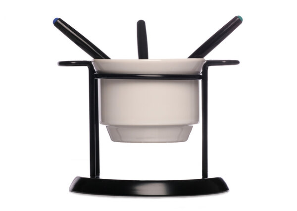 Black and white fondu set
