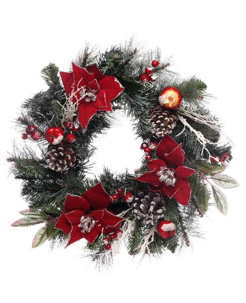 Christmas wreath cutout — Stock Photo, Image