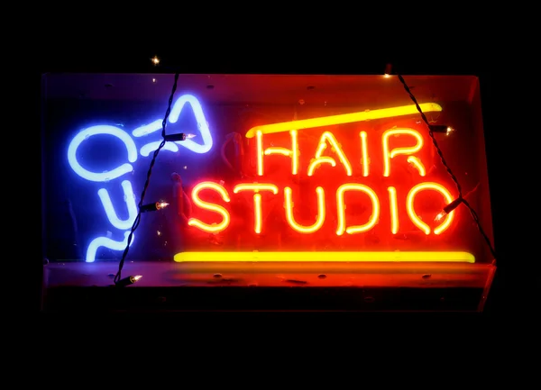 Estúdio de cabelo sinal — Fotografia de Stock
