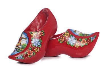 Red dutch clogs clipart