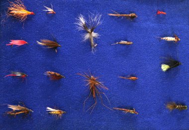 Fly fishing flies clipart