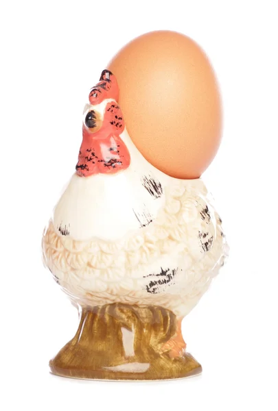 Ovo em copo de ovo de galinha — Fotografia de Stock