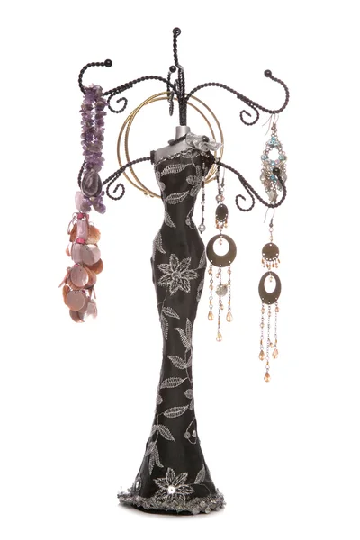 Black jewellery display stand — Stock Photo, Image