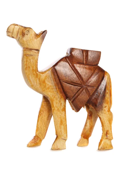 Trä kamel carving cutout — Stockfoto