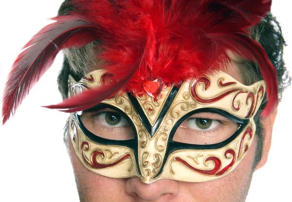 stock image Man wearing masquerade mask