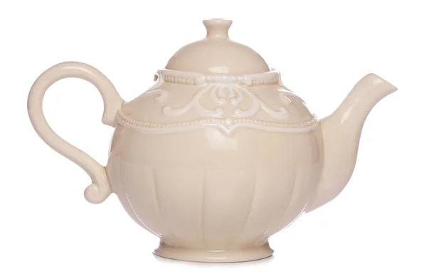Cream tea pot — Stock Photo, Image