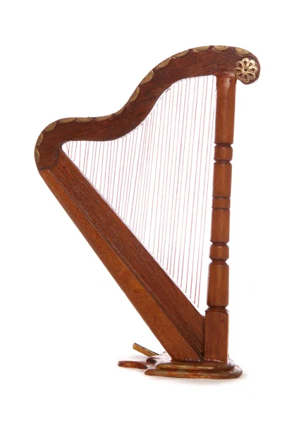 Mainature houten harp — Stockfoto