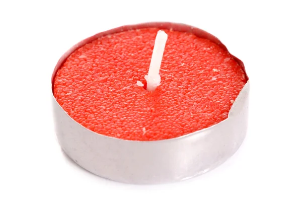 Orange tea light candle — Stock Photo, Image