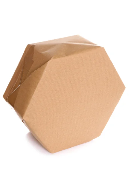 Paquete envuelto en papel marrón — Foto de Stock