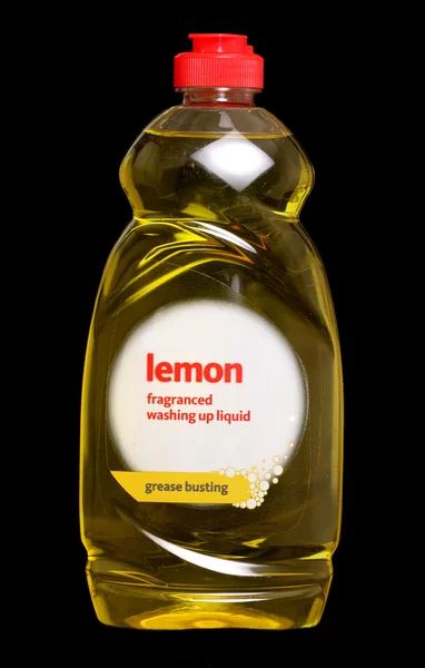 Limão que lava a louça líquido — Fotografia de Stock