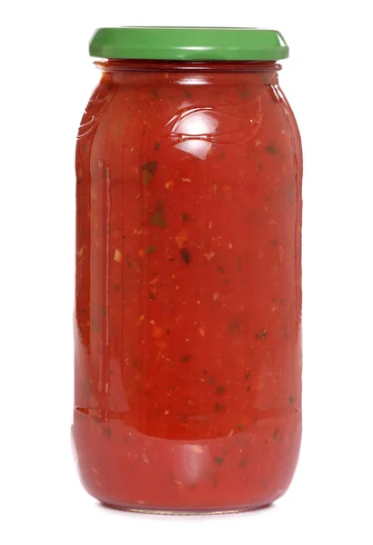 Pasta sauce in a jar — Stock Photo, Image