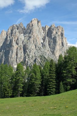 val di Fassa dolomites, dağ manzarası