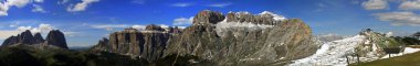 360 ° views of the Val di Fassa and the Dolomites Italian clipart