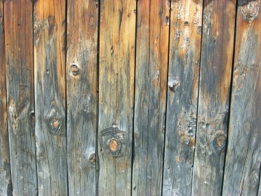 Panels of wooden planks used as insulation of a house in the mountains clipart