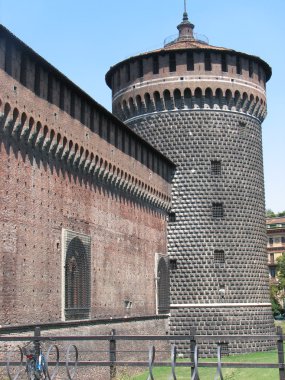 Kule castello sforzesco Milano, İtalya