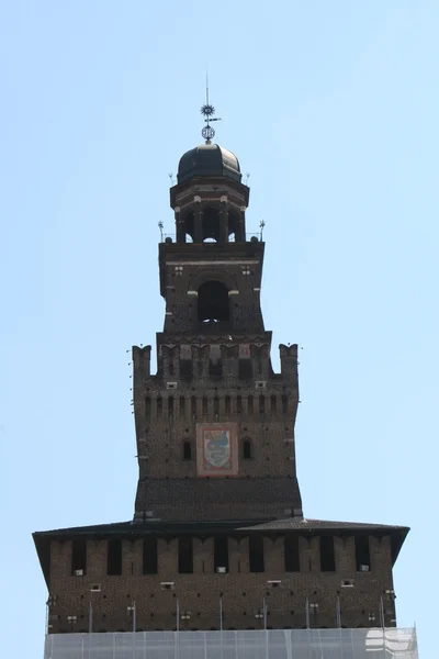 Sforzesco 在米兰，意大利的塔 — 图库照片