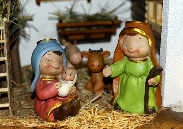 Mary and Joseph and the birth of Jesus at Christmas 14 — Stock Photo, Image