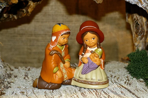 Maria och Josef och Jesu födelse på jul 17 — Stockfoto