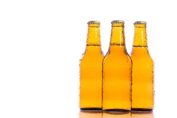 Three fresh beers — Stock Photo, Image