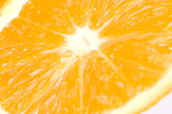 Macro coleta de alimentos - Fatia de laranja. Isolado sobre fundo branco — Fotografia de Stock